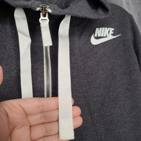 NIKE gray double zip Hoodie - Picture 3 of 6